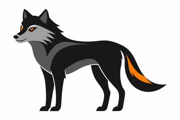 Wolf Vector Art Illustration
