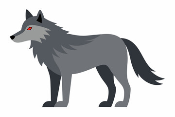 Wolf Vector Art Illustration