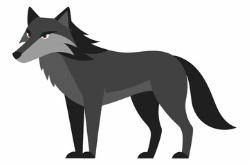 Wolf Vector Art Illustration