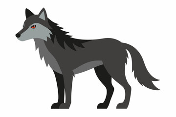 Wolf Vector Art Illustration
