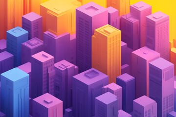 Fototapeta premium Abstract Cityscape with Gradient Colors