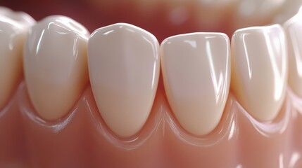 A close up of a person's teeth with a white filling