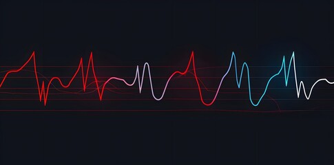 Obraz premium Visualize Hearts Electrical Activity Over Time Period Update Cardiogram Banner. Concept Cardiogram Visualization, Heart's Electrical Activity, Time Period, Banner Design, Update Cardiology