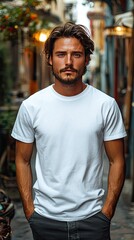 White t-shirt mockup | Mockup