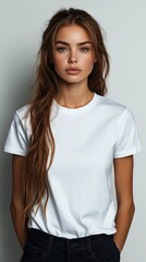 Obraz premium White t-shirt mockup | Mockup
