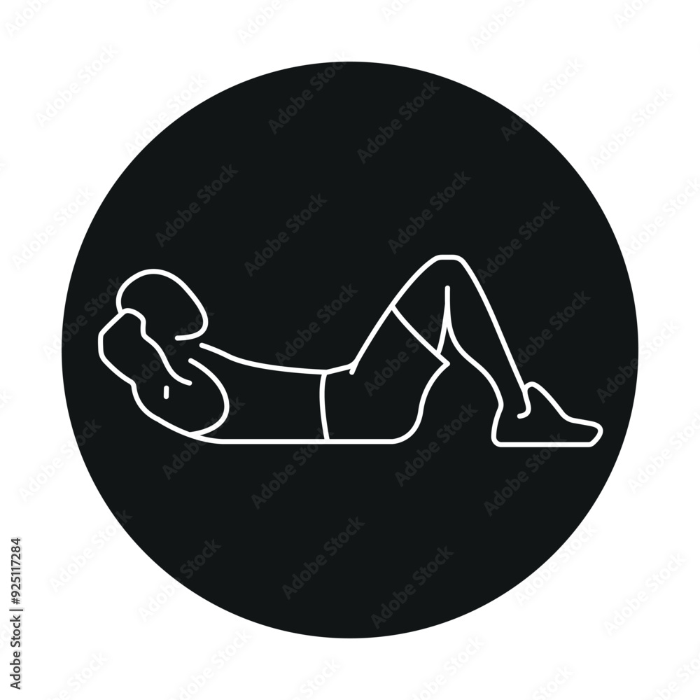 Poster crunches line icon. vector isolated element.
