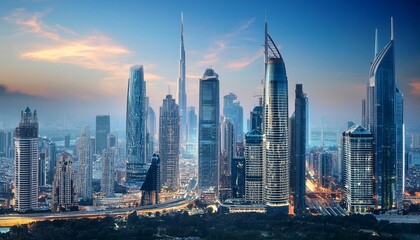 Futuristic city skylines