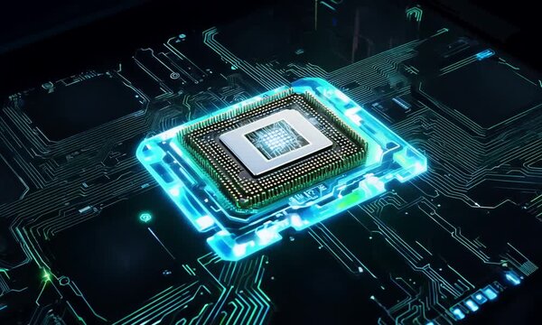 computer processor integrated circuit board.