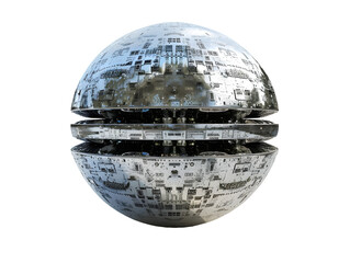 UFO, UAP inform a sphere, Unidentified Flying Object , Unidentified Aerial Phenomena, Strange objects may come from outer space or contain unexpected technology