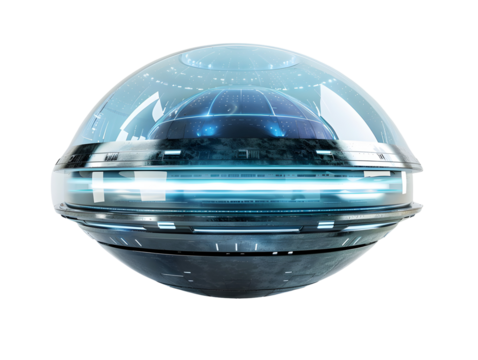 UFO, UAP inform a sphere, Unidentified Flying Object , Unidentified Aerial Phenomena, Strange objects may come from outer space or contain unexpected technology