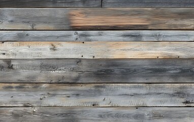 Obraz premium Reclaimed Wood Texture with Mixed Weathered Boards and Visible Imperfections