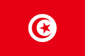 tunisia flag, tunisian flag - vector illustration © KR Studio