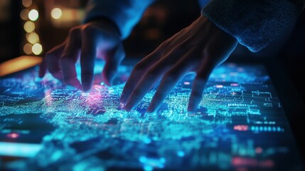 Cyber Hacker Tracking Sensitive Data on Digital Map