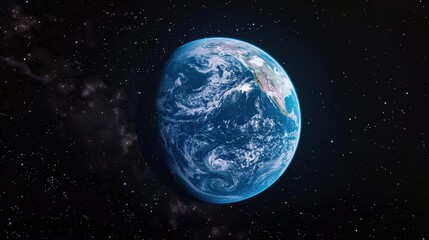 Fototapeta premium Earth From Space with Stars