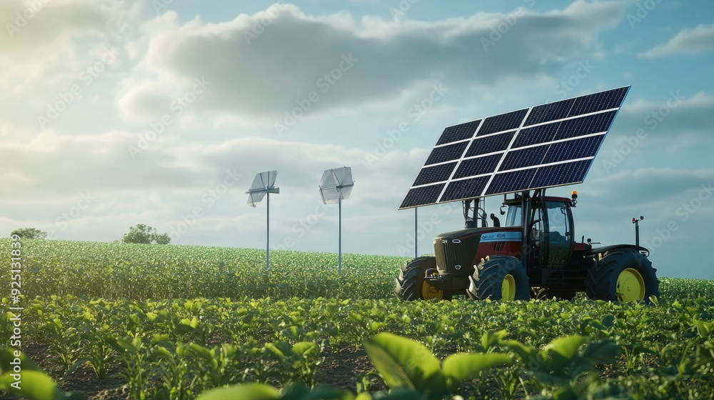 Aufkleber modern farm with a network of iot devices for monitoring and management.
