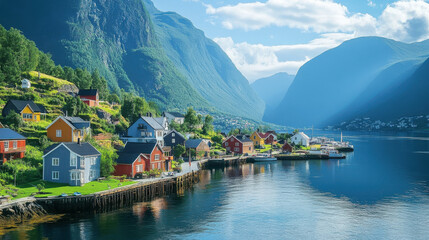 Fototapeta premium Communication technology in Norway: Comprehensive mobile connectivity and digital communication,