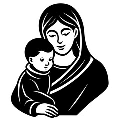 mother and child vector illustration, baby vector art, mother and baby silhouette, mother vector icon, mother and child line art, eps