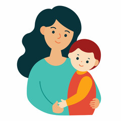 mother and child vector illustration, baby vector art, mother and baby silhouette, mother vector icon, mother and child line art, eps