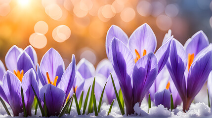 spring crocus flowers