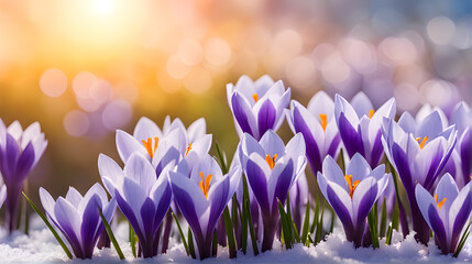 spring crocus flowers