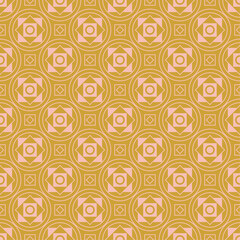 Geometric pattern in pastel pink and warm yellow colors