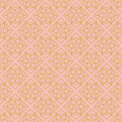 Pastel pink geometric background with subtle yellow shapes