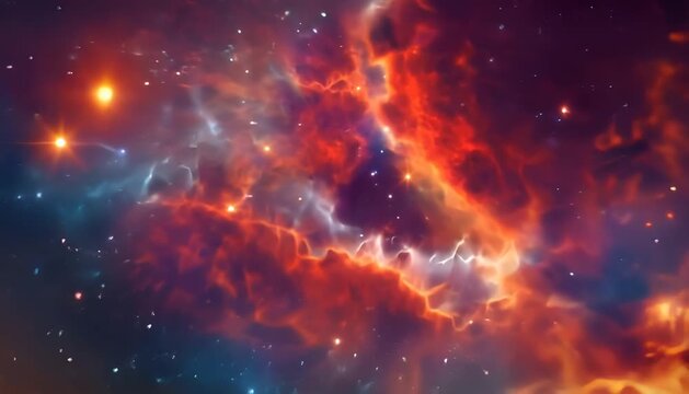 Incre&iacute;ble Nube de Nebulosa con Estrellas y Humo en el Espacio Profundo: Fondo Fant&aacute;stico de Alta Resoluci&oacute;n, Altamente Detallado y Cinematogr&aacute;fico con Colores Psicod&eacute;licos Giratorios en Azul Oscuro