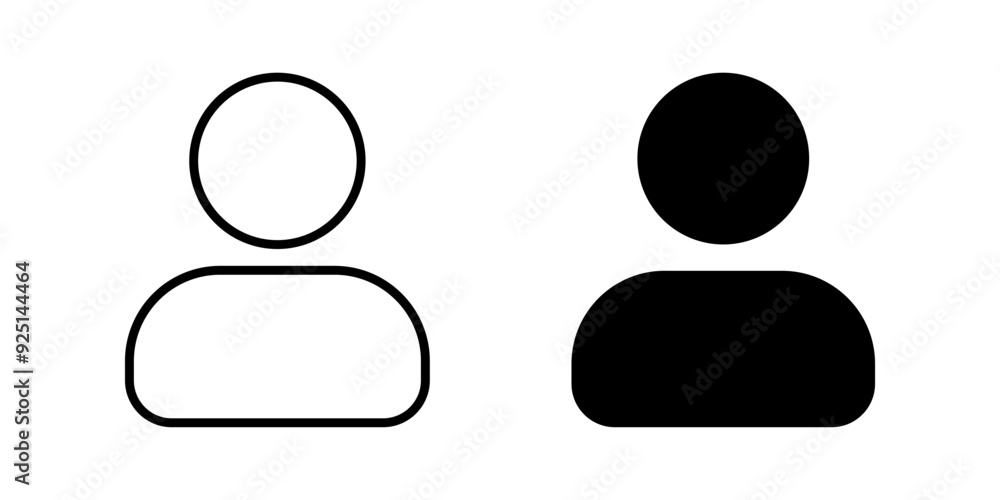 Aufkleber profile icon set. user sign. for mobile concept and web design. vector illustration on white backgro