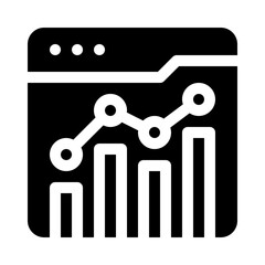 analytics glyph icon