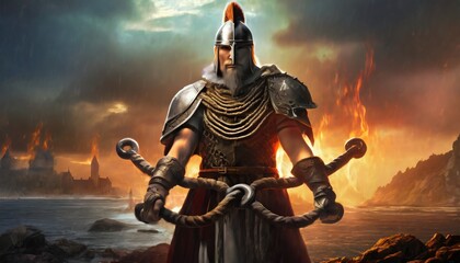 Fototapeta premium knight with sword