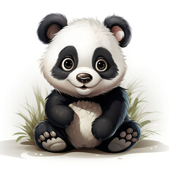 Obraz premium Cartoon panda illustration