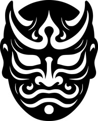 Hannya Mask Icon for Mythological and Cultural Design