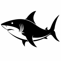 shark isolated on white, shark vector illustration, shark  with roots vector art, shark silhouette, shark  tree vector icon, shark  line art, eps
