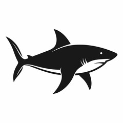 shark isolated on white, shark vector illustration, shark  with roots vector art, shark silhouette, shark  tree vector icon, shark  line art, eps

