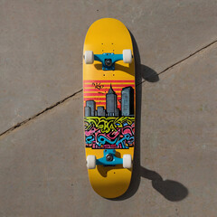 Classic 90s skateboard Generative AI