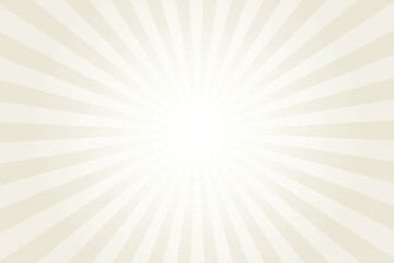 Obraz premium Ash White Gray background with white sun ray. Pattern of starburst. Abstract texture with light of sunburst. Radial beam of sunlight. Retro background with flash. Design of sunbeams. Vector. 