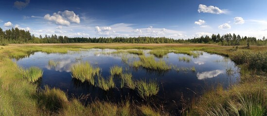 Peaceful Pond in a Lush Forest Setting