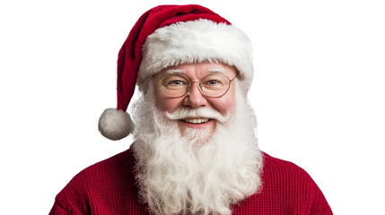 Santa Claus on white isolated on transparent background