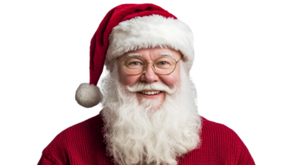 Santa Claus on white isolated on transparent background