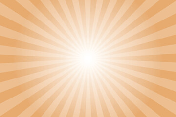 Obraz premium Sunburst background with brown sun ray. Pattern of starburst. Abstract fawn brown texture with light of sunburst. Radial beam of sunlight. Retro background with flash. Design of sunbeams. Vector.
