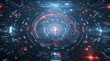 Alpha PNG Heads Up Display interface information graphic. Technological pattern. Ideal as overlay for technology videos.