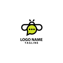 talk firefly logo design vector