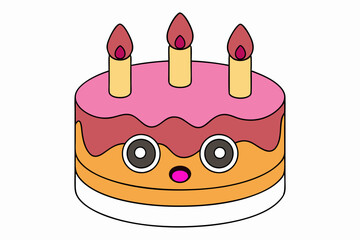 birthday cake with candles