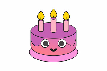 birthday cake with candle