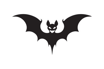 Halloween bat silhouette vector illustration