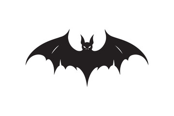 Halloween bat silhouette vector illustration
