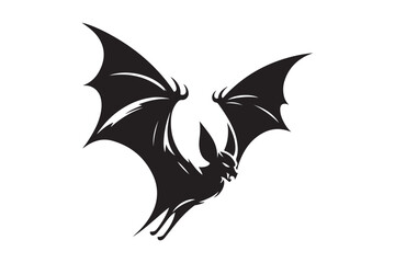 Halloween bat silhouette vector illustration