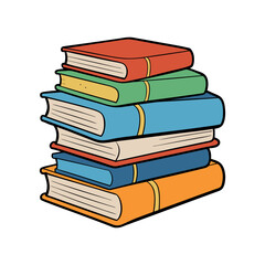Stack of books vector isolated illustration design