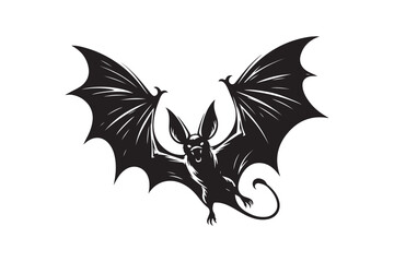 Halloween bat silhouette vector illustration