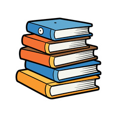 Stack of books vector isolated illustration design